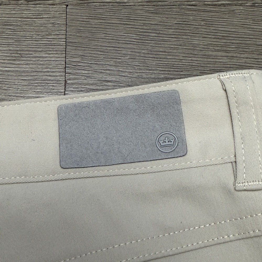 Peter Millar EB66 Golf Pants Khaki 40x32 Gray Lightweight 5 Pocket Performance - Picture 8 of 15